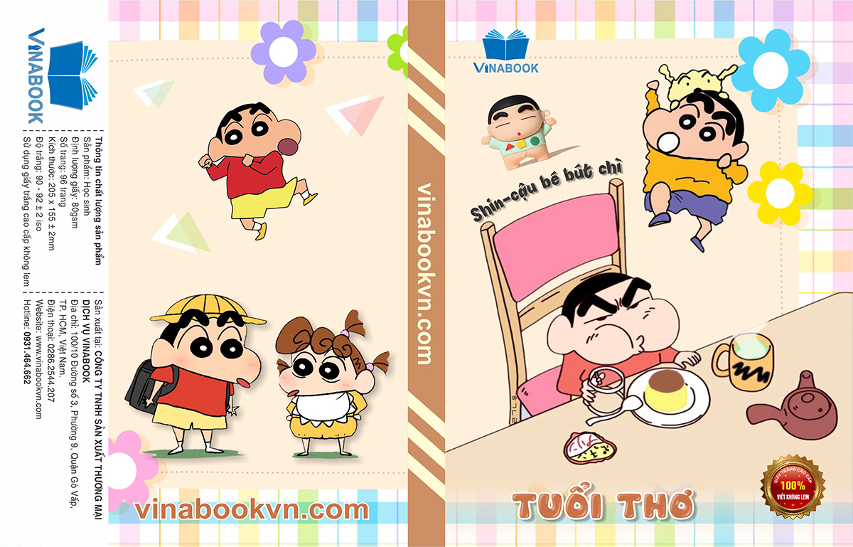 Vở Vinabook 5A Shin - Cậu bé bút chì 96 trang